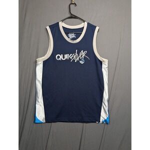 Quiksilver Men's Navy and Yellow T-shirt XL